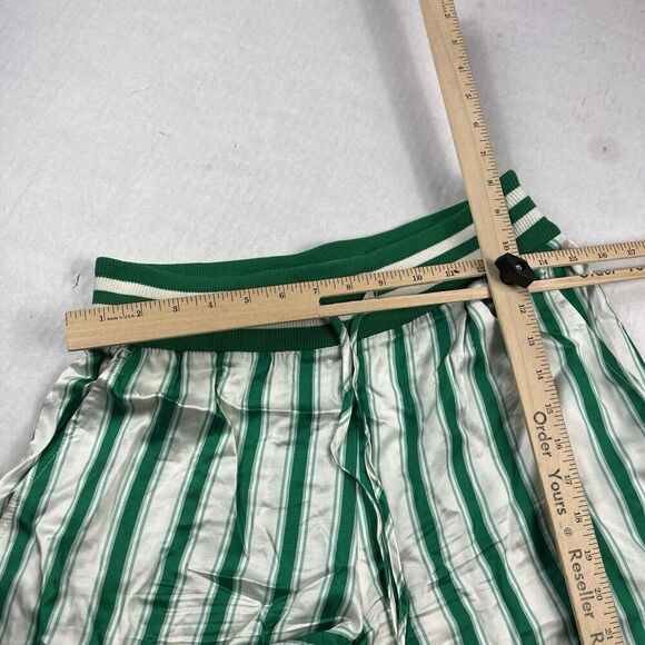 Anthropologie Womens Satin Shorts Striped High Rise Lightweight Drawstring SMALL - Picture 7 of 11